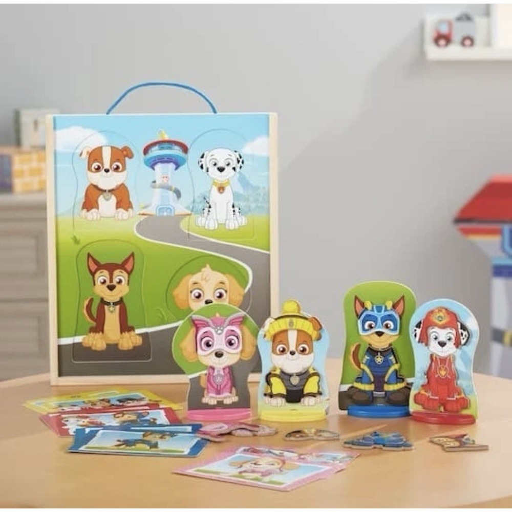 Melissa & Doug Paw Patrol Magnetic Pretend Play 64 Piece Wooden Set 33267 NEW